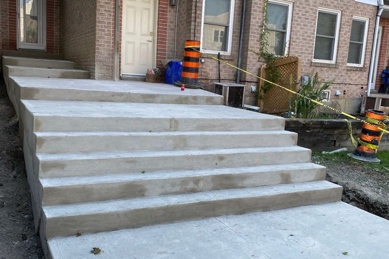 Our team's work: new poured steps and landing